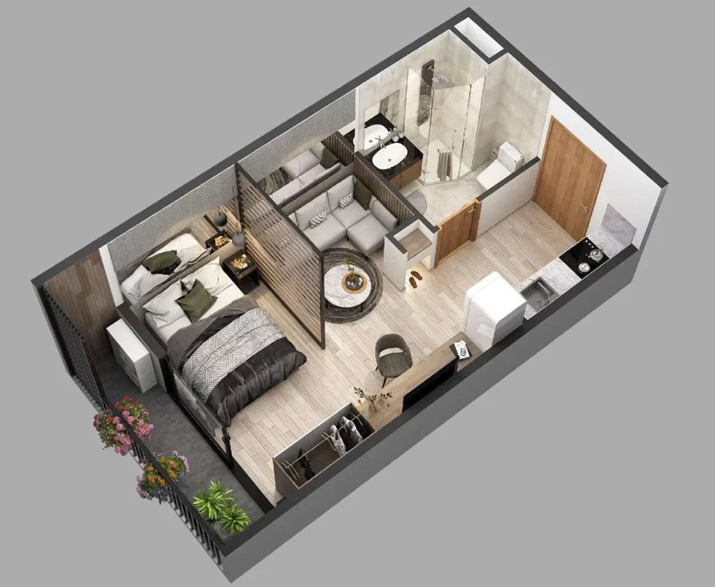 căn hộ studio là gì
