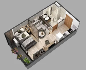 căn hộ studio là gì