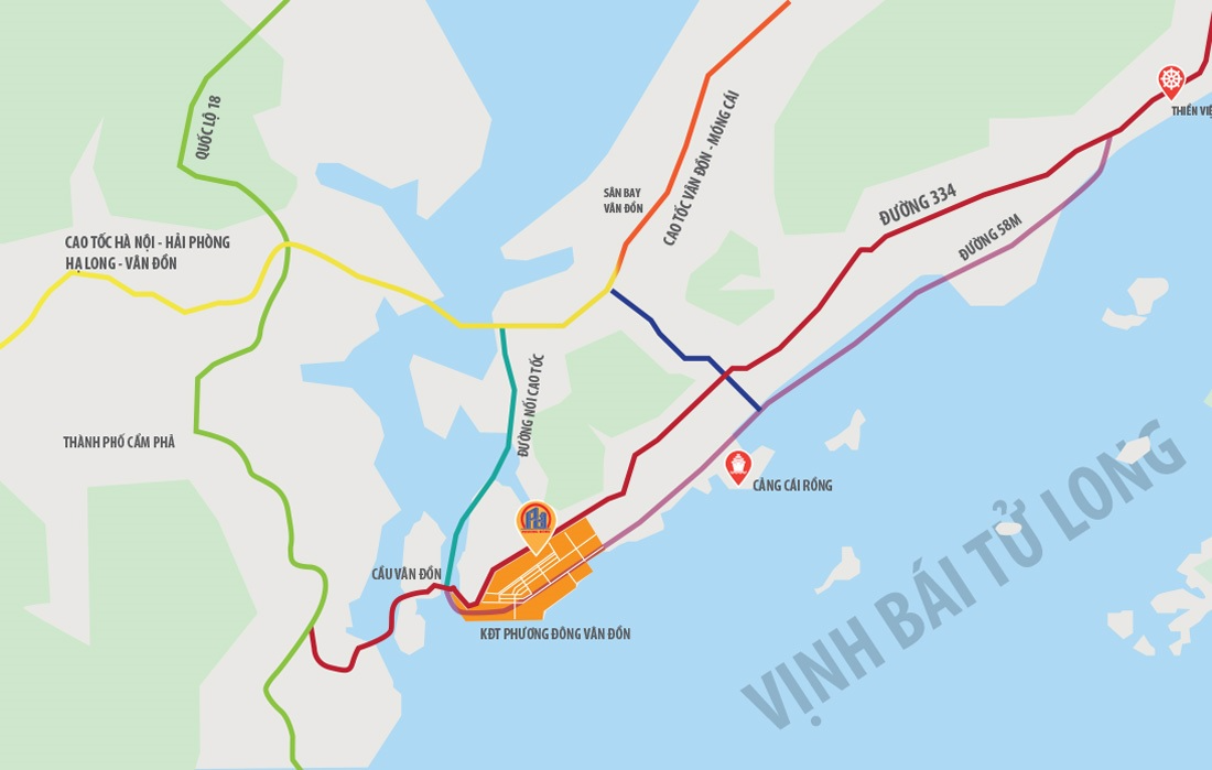 Vị trí dự án Phương Đông Vân Đồn